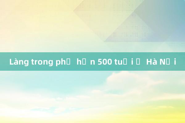 Làng trong phố hơn 500 tuổi ở Hà Nội