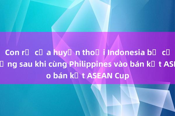 Con rể của huyền thoại Indonesia bị cắt hợp đồng sau khi cùng Philippines vào bán kết ASEAN Cup