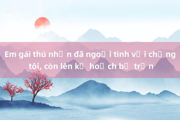 Em gái thú nhận đã ngoại tình với chồng tôi, còn lên kế hoạch bỏ trốn